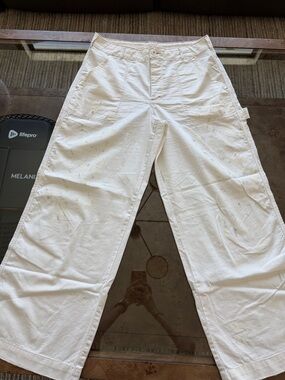 Free People White Womens Cargo Pants